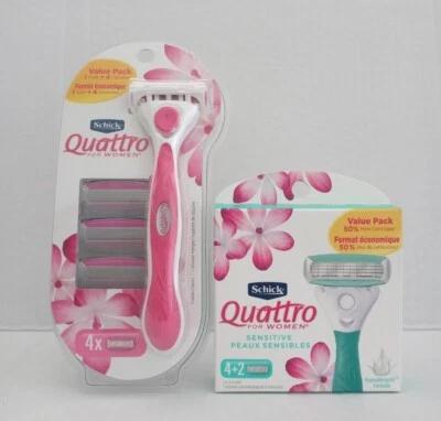 (Paquete) Schick Quattro para mujer y recarga 6x Foto 1 de 2