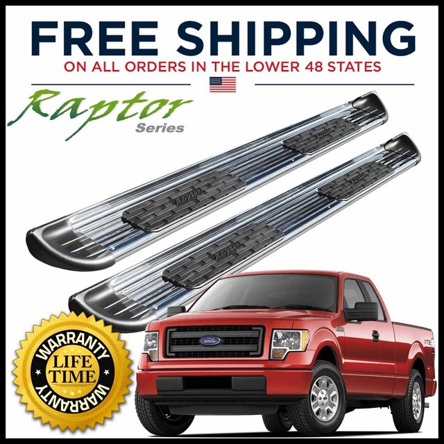 American Car Craft 772095 F-150 Raptor Running Board Badges Brushed  Stainless Steel Pair 2017-2020