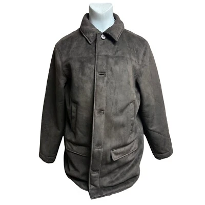 VINTAGE LL BEAN MARLBORO MAN SHERPA LINED Dk Brown COAT jacket XL Tall - Image 1 of 4