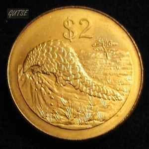 * Gutse * Zimbabwe, $2 2001, Pangolino, Uncirculated - Picture 1 of 2