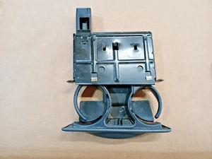 1999-2004 FORD F250 F350 SUPER DUTY CENTER DASH CUP HOLDER DUAL DRINK DARK GRAY - Foto 1 di 5