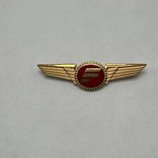 Frontier Airlines Metal PILOT CREW Wings Badge Vintage