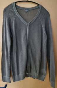 Street One Gr. 42 leichte Strickjacke Cardigan Lochmuster Reißverschluss Braun - Bild 1 von 7