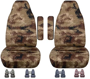 1 juego de fundas de asiento delanteras camuflaje furgoneta para Chevy Express/GMC Savana 2000-2014 - Imagen 1 de 11