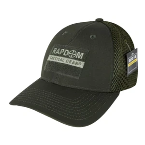 Tactical Ripstop Flex Baseball Cap Mesh Military Operator Hat - Black USA Flag - Picture 1 of 36
