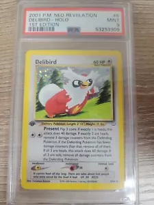 Delibird 5/64 1a edizione Holo PSA 9 Pokémon Neo Rivelazione - Foto 1 di 2