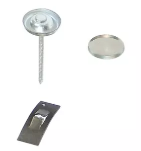 (44) Osborne Button Kit- 3/4" Thread Nail, Soft Shell & Spring Washer SIZE 36 - Picture 1 of 11