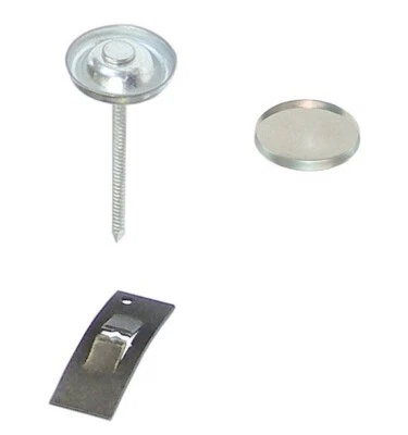 (66) Osborne Button Kit- SIZE 24- 7/8" Thread Nail,  Soft Shell & Spring Washe - Image 1 of 4