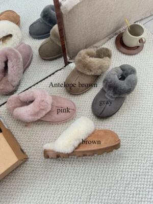 Zapatos para mujer UGG COQUETTE piel de oveja zapatillas deslizables 5125 CASTAÑO estilo clásico Foto 1 de 4