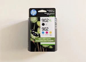 Genuine HP 902XL/902 Black High Yield Cyan/Magenta/Yellow Original Ink Cartridge - Photo 1/2