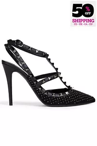 RRP€1100 VALENTINO GARAVANI Ankle Strap Shoes US9.5 UK6.5 EU39.5 Rockstuds - Imagen 1 de 10