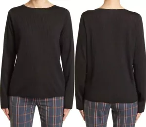 St John Women's Size Large Black Mock Rib Knit Sweater Msrp $1,195.00 - Picture 1 of 4
