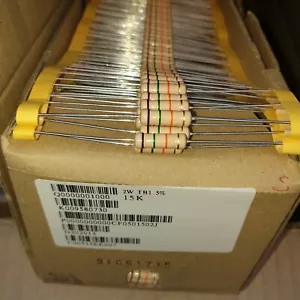 VISHAY 15K 2W CF0501502J NON MAGNETIC CARBON RESISTORS FOR AUDIO! 20PCS - Picture 1 of 1