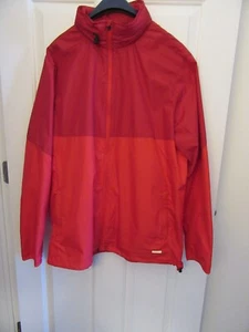 Tek Gear Men's Windbreaker Jacket Full Zip Hidden Hood Size XL Red - Picture 1 of 12