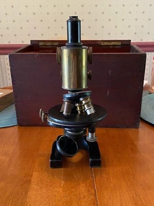 Spencer Buffalo Antique Brass Microscope Early 1900s - Picture 1 of 11