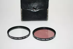 2 FILTERS MERKURY OPTICS 52mm UV & FD W/ CASE - Picture 1 of 3