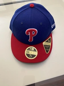 Philadelphia Phillies New Era On-Field Low Profile Fitted Cap Mütze Blau Rd 7 1/8 - Bild 1 von 10