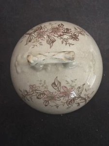 Vintage Aesthetic Movement BUTTER Cheese Dish Dome Lid Cover Round NICE - Picture 1 of 10