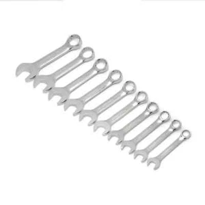 Carlyle 10 Piece 12 Point Stubby Combination Wrench Set Metric Polished Chrome - Picture 1 of 1
