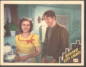 Behind City Lights 11"x14"  Lobby Card Lynne Roberts William Terry