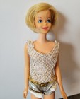 1967 Barbie Mod Blonde Casey Twiggy Doll 1180 Twist 'n Turn Gold Outfit Mattel