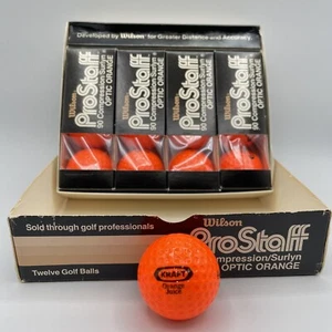 VTG Kraft Foods Orange Juice Logo Wilson Pro Staff 90 Optic Golf Balls Dozen - Picture 1 of 8