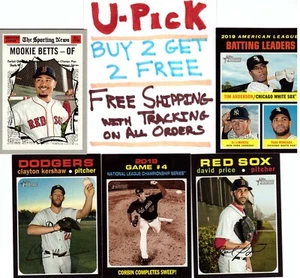 2019-2020 Topps Heritage Base RC Inserts , Buy 2 Get 2 FREE, Ships Tracked FREE - Picture 1 of 229