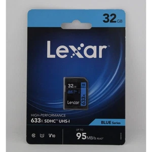 Lexar Professional UHS-I SDHC 633x Class 10 Memory Cards 32 GB - Picture 1 of 2