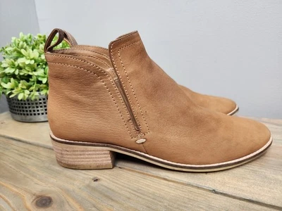 DV Dolce Vita 女式 8.5 M 码棕色皮革切尔西踝靴时尚靴 — 第 1/4 张图片