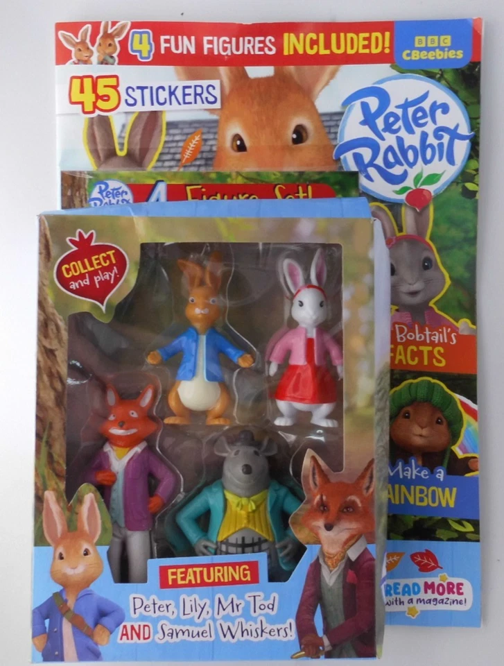 Peter Rabbit magazine #104 2025 Colouring, Puzzles + 45 stickers & 4 figures - Image 1 of 1