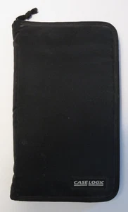 VINTAGE 1980s Case Logic CD/DVD/GAME Disc Case Black Zipper Closure Holds 24 CDs - Picture 1 of 5