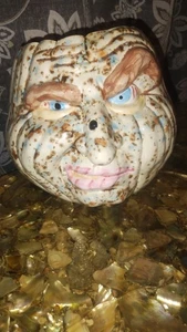 Vintage 70er Splatter Speckled Glaze Keramik Funky Halloween Kürbis Unikat Dement  - Bild 1 von 8