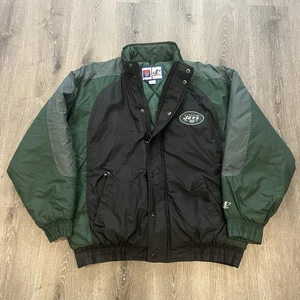 New York Jets Logo Athletic NFL Winter Puffer Coat Size Men’s XL - Picture 1 of 10