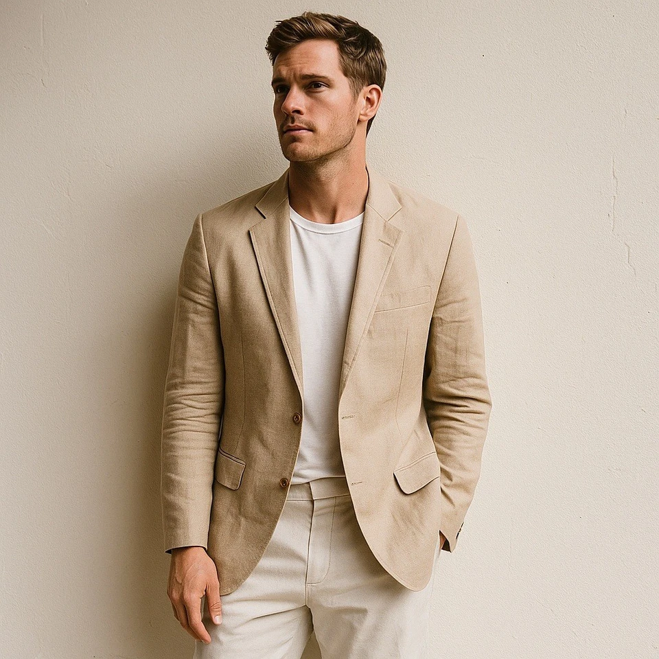 Blazer Club Monaco Baird McNutt de lino irlandés para hombre 36R abrigo deportivo tostado chaqueta preparación Foto 1 de 4