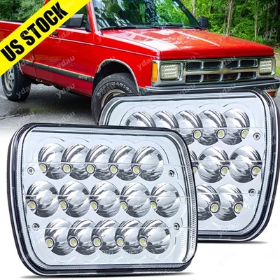 Pair 7x6 inch Led Headlights halo Fit for Chevrolet C10 C20 C30 K10 K20 K30 — 第 1/4 张图片