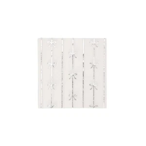 Silver Bow Small Paper Napkins | Premium Party Table Decor, Holiday Decoratio... - Picture 1 of 6