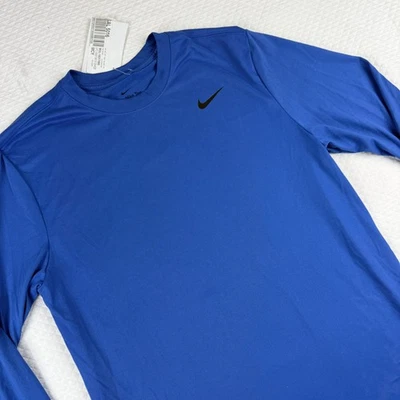 NWOT Nike Dri Fit Training Long Sleeve Shirt Mens Medium Royal Blue Relaxed Fit - Image 1 of 4