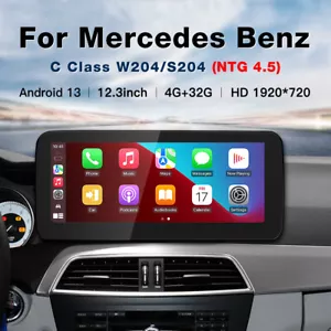12.3'' Car Radio Stereo GPS Car Radio Player for Mercedes Benz C Class W204 S204 - Picture 1 of 12