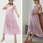 HATCH The Joy Lilac Ruffle Maternity Maxi Dress