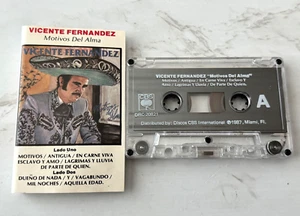 Vicente Fernandez Motivos Del Alma CASSETTE Tape 1987 CBS Mil Noches RARO! OOP! - Picture 1 of 3