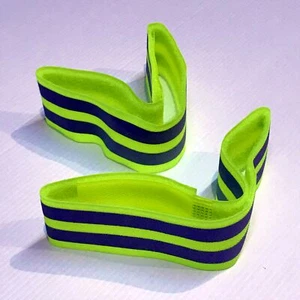 Reflective Trouser Band (Fluoro Yellow)—AUS STOCK— Bike Bicycle Safety Leg Strap - Picture 1 of 3