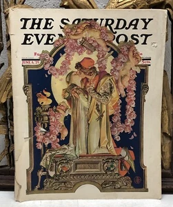 The Saturday Evening Post Magazine June 8, 1929 J C Leyendecker Cover Lovers - Foto 1 di 19