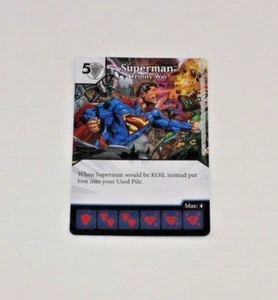 DC Dice Masters Justice League * SUPERMAN * Trinity War OP Promo Prize Card - Picture 1 of 1