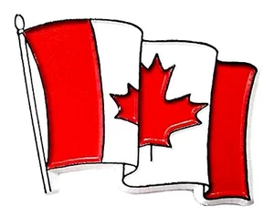 Imán de nevera con bandera canadiense - Imagen 1 de 1