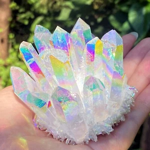 Seltene 300g-400g große Engel Aura Quarz Kristall Heilhaufen Mineralsteine - Bild 1 von 4