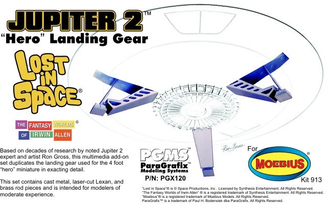 Lost In Space - Jupiter 2 英雄着陆装备 - 1: 35 比例 PGX120 适用于 Moebius 套件 — 第 1/4 张图片