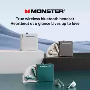 Monster XKT17 Gaming Headset TWS Wireless Bluetooth Earphones Sport Earbuds Mic - Picture 1 of 26