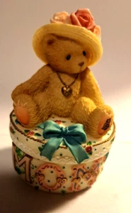 MOM - ENESCO - Cherished TEDDIES - Covered BOX - Jewelry RING Holder - 2001 - Bild 1 von 11