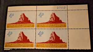1962 US Scott #1191 - 4 Cent Plate Block - New Mexico - MNH/OG/VF - Picture 1 of 2