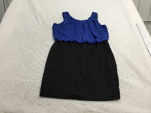 Maurices Tank Dress Plus Size 2X Dark Blue Black Sequins All Over Ruched Neck - Picture 1 of 13